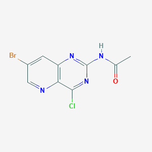 molecular formula C9H6BrClN4O B13969123 N-(7-bromo-4-chloropyrido[3,2-d]pyrimidin-2-yl)acetamide 