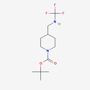 molecular formula C12H21F3N2O2 B13969154 tert-Butyl 4-(((trifluoromethyl)amino)methyl)piperidine-1-carboxylate 