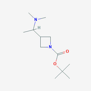 molecular formula C12H24N2O2 B13969176 tert-Butyl 3-(1-(dimethylamino)ethyl)azetidine-1-carboxylate 