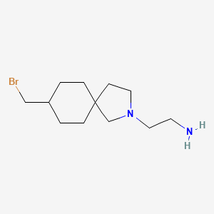 molecular formula C12H23BrN2 B13969193 2-(8-(Bromomethyl)-2-azaspiro[4.5]decan-2-yl)ethanamine 