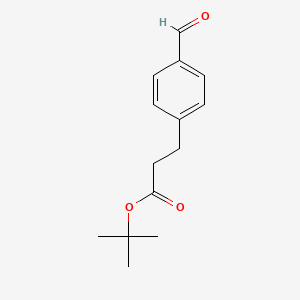 molecular formula C14H18O3 B1396920 3-(4-Formylphenyl)-propionic acid tert-butyl ester CAS No. 445483-76-1