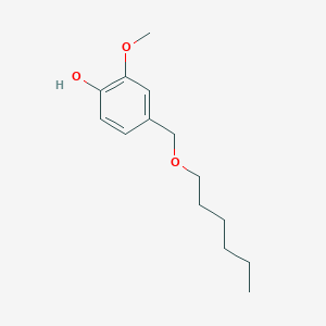 molecular formula C14H22O3 B13969207 Phenol, 4-[(hexyloxy)methyl]-2-methoxy- CAS No. 81995-42-8