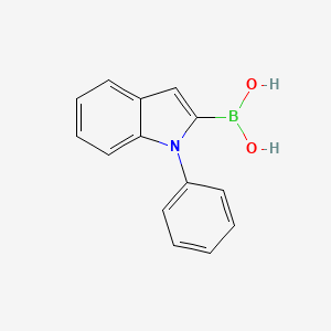 molecular formula C14H12BNO2 B13969209 (1-Phenylindol-2-yl)boronic acid 