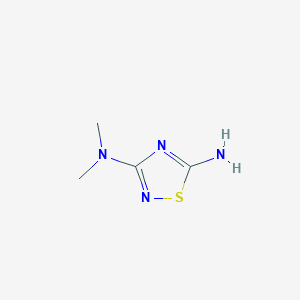 molecular formula C4H8N4S B13969279 N3,N3-dimethyl-1,2,4-thiadiazole-3,5-diamine CAS No. 116035-52-0