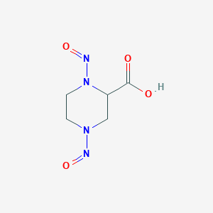 molecular formula C5H8N4O4 B13969284 1,4-Dinitrosopiperazine-2-carboxylic acid CAS No. 98236-74-9