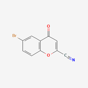 molecular formula C10H4BrNO2 B13969291 4H-1-Benzopyran-2-carbonitrile, 6-bromo-4-oxo- CAS No. 33544-20-6