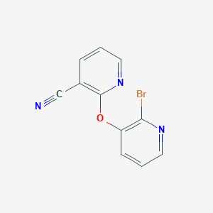 molecular formula C11H6BrN3O B13969297 2-(2-Bromo-pyridin-3-yloxy)-nicotinonitrile 