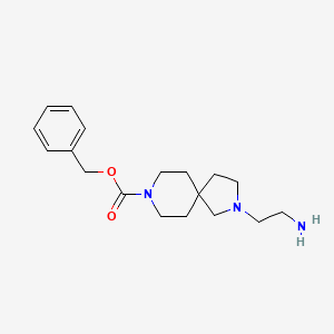 molecular formula C18H27N3O2 B13969317 Benzyl 2-(2-aminoethyl)-2,8-diazaspiro[4.5]decane-8-carboxylate 