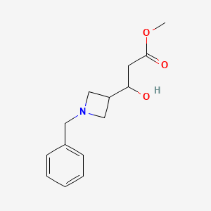 molecular formula C14H19NO3 B13969329 Methyl 3-(1-benzylazetidin-3-yl)-3-hydroxypropanoate 