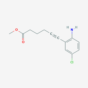 molecular formula C13H14ClNO2 B13969338 Methyl 6-(2-amino-5-chlorophenyl)hex-5-ynoate 