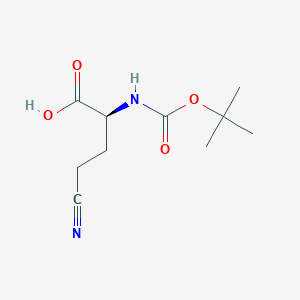 molecular formula C10H16N2O4 B13969359 (2S)-4-cyano-2-[(2-methylpropan-2-yl)oxycarbonylamino]butanoic Acid CAS No. 45172-42-7