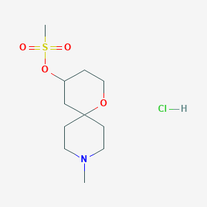 B1396937 9-Methyl-1-oxa-9-azaspiro[5.5]undec-4-ylmethanesulfonate hydrochloride CAS No. 1332529-85-7