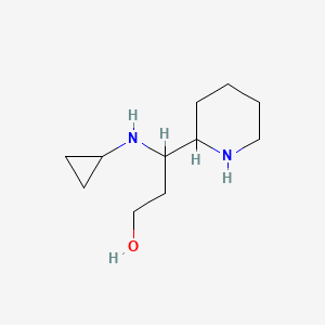 molecular formula C11H22N2O B13969370 3-(Cyclopropylamino)-3-(piperidin-2-yl)propan-1-ol 