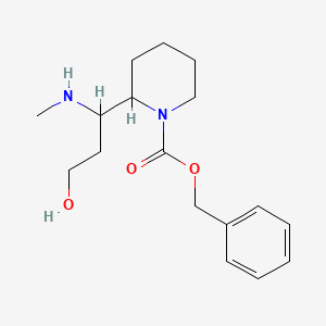 molecular formula C17H26N2O3 B13969374 Benzyl 2-(3-hydroxy-1-(methylamino)propyl)piperidine-1-carboxylate 