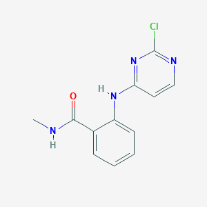 molecular formula C12H11ClN4O B13969375 2-[(2-Chloro-4-pyrimidinyl)amino]-n-methylbenzamide 