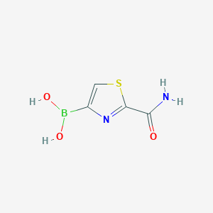 molecular formula C4H5BN2O3S B13969410 (2-Carbamoyl-1,3-thiazol-4-yl)boronic acid CAS No. 1166840-87-4