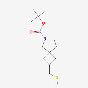 molecular formula C13H23NO2S B13969421 tert-Butyl 2-(mercaptomethyl)-6-azaspiro[3.4]octane-6-carboxylate 