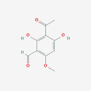 molecular formula C10H10O5 B13969428 3-Acetyl-2,4-dihydroxy-6-methoxybenzaldehyde CAS No. 497949-65-2