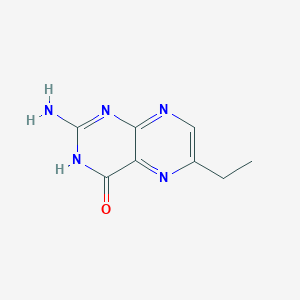 molecular formula C8H9N5O B13969436 2-Amino-6-ethylpteridin-4(1H)-one CAS No. 25716-32-9