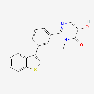 molecular formula C19H14N2O2S B13969463 2-[3-(1-benzothiophen-3-yl)phenyl]-5-hydroxy-3-methylpyrimidin-4(3H)-one 