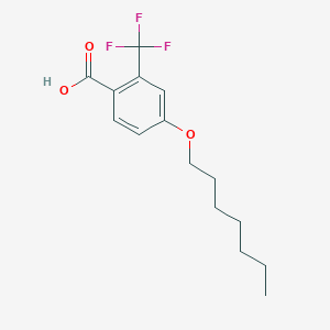 molecular formula C15H19F3O3 B13969484 4-(Heptyloxy)-2-(trifluoromethyl)benzoic acid 