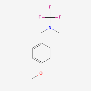 molecular formula C10H12F3NO B13969492 1,1,1-trifluoro-N-(4-methoxybenzyl)-N-methylmethanamine 