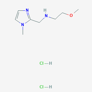 molecular formula C8H17Cl2N3O B1396950 (2-甲氧基乙基)[(1-甲基-1H-咪唑-2-基)甲基]胺二盐酸盐 CAS No. 1189674-43-8