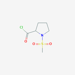 molecular formula C6H10ClNO3S B13969502 1-(Methanesulfonyl)prolyl chloride CAS No. 343272-41-3