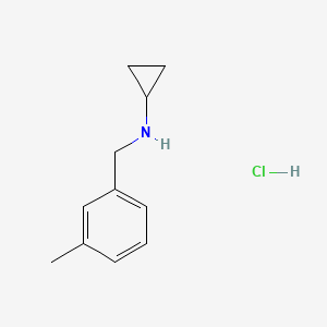 molecular formula C11H16ClN B1396951 N-(3-甲基苄基)环丙胺盐酸盐 CAS No. 1332530-32-1