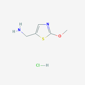 molecular formula C5H9ClN2OS B1396957 [(2-Methoxy-1,3-thiazol-5-yl)methyl]amine hydrochloride CAS No. 1332529-56-2