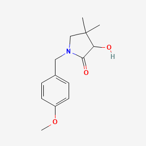 molecular formula C14H19NO3 B13969579 3-Hydroxy-1-(4-methoxybenzyl)-4,4-dimethylpyrrolidin-2-one 