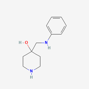 molecular formula C12H18N2O B1396961 4-[(Phenylamino)methyl]piperidin-4-ol CAS No. 1315577-16-2