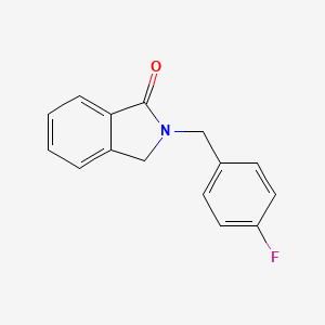 molecular formula C15H12FNO B13969616 2-(4-Fluoro-benzyl)-2,3-dihydro-isoindol-1-one CAS No. 877149-95-6