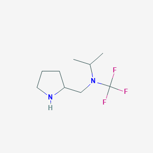 molecular formula C9H17F3N2 B13969658 N-(pyrrolidin-2-ylmethyl)-N-(trifluoromethyl)propan-2-amine 