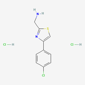 {[4-(4-Chlorophenyl)-1,3-thiazol-2-yl]-methyl}amine dihydrochloride