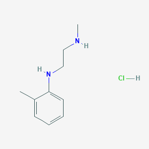 molecular formula C10H17ClN2 B1396971 N-methyl-N'-(2-methylphenyl)ethane-1,2-diamine hydrochloride CAS No. 1332528-72-9