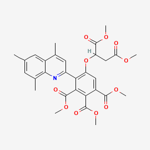 1,2,3-Benzenetricarboxylic acid, 5-[3-methoxy-1-(methoxycarbonyl)-3-oxopropoxy]-4-(4,6,8-trimethyl-2-quinolinyl)-, trimethyl ester