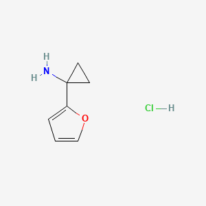 molecular formula C7H10ClNO B1396979 [1-(2-呋喃基)环丙基]胺盐酸盐 CAS No. 1332529-60-8