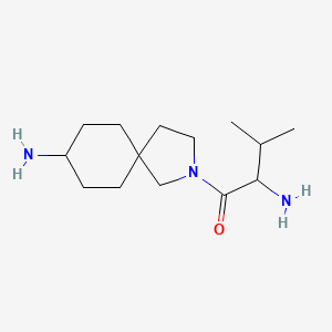 molecular formula C14H27N3O B13969820 2-Amino-1-(8-amino-2-azaspiro[4.5]decan-2-yl)-3-methylbutan-1-one 