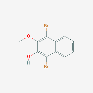 molecular formula C11H8Br2O2 B1396983 1,4-Dibromo-3-methoxynaphthalen-2-ol CAS No. 1335113-07-9