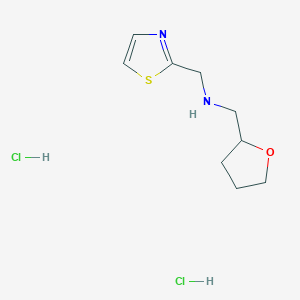 molecular formula C9H16Cl2N2OS B1396986 (四氢呋喃-2-基甲基)(1,3-噻唑-2-基甲基)胺二盐酸盐 CAS No. 1332530-56-9