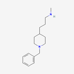 molecular formula C16H26N2 B13969881 3-(1-benzylpiperidin-4-yl)-N-methylpropan-1-amine 