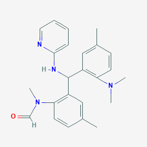 molecular formula C24H28N4O B13969890 N-(2-{[2-(Dimethylamino)-5-methylphenyl][(pyridin-2-yl)amino]methyl}-4-methylphenyl)-N-methylformamide CAS No. 333725-81-8