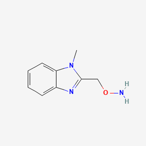 molecular formula C9H11N3O B13969913 O-((1-Methyl-1H-benzo[d]imidazol-2-yl)methyl)hydroxylamine 