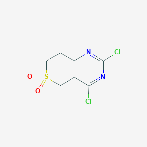 molecular formula C7H6Cl2N2O2S B1396992 2,4-二氯-7,8-二氢-5H-硫代并[4,3-d]嘧啶 6,6-二氧化物 CAS No. 1187830-50-7