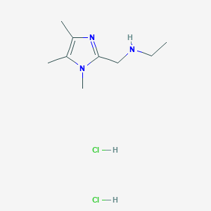 molecular formula C9H19Cl2N3 B1396998 N-[(1,4,5-三甲基-1H-咪唑-2-基)甲基]-乙胺二盐酸盐 CAS No. 1332530-64-9