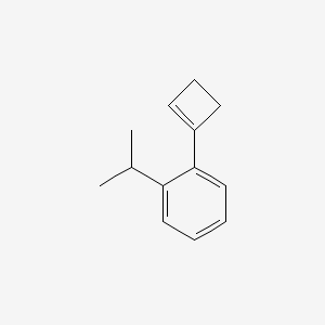 molecular formula C13H16 B13969985 1-(Cyclobut-1-en-1-yl)-2-(propan-2-yl)benzene CAS No. 215038-37-2