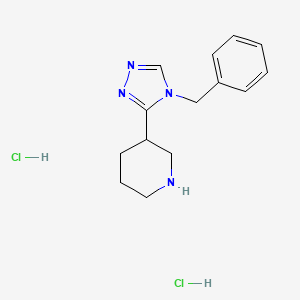 molecular formula C14H20Cl2N4 B1396999 3-(4-苄基-4H-1,2,4-三唑-3-基)哌啶二盐酸盐 CAS No. 1332528-92-3