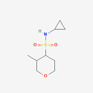 molecular formula C9H17NO3S B13969994 N-cyclopropyl-3-methyltetrahydro-2H-pyran-4-sulfonamide 