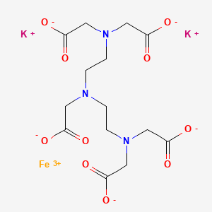 Ferrate(2-), (rel-(N(R))-N-(2-(bis((carboxy-kappaO)methyl)amino-kappaN)ethyl)-N-(2-((S)-((carboxy-kappaO)methyl)(carboxymethyl)amino-kappaN)ethyl)glycinato(5-)-kappaN,kappaO)-, dipotassium, (PB-7-13-12564)-